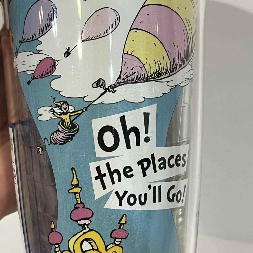 Dr. Seuss 16oz Oh the Places You'll Go Tervis Insulated Travel Tumbler & Lid NEW